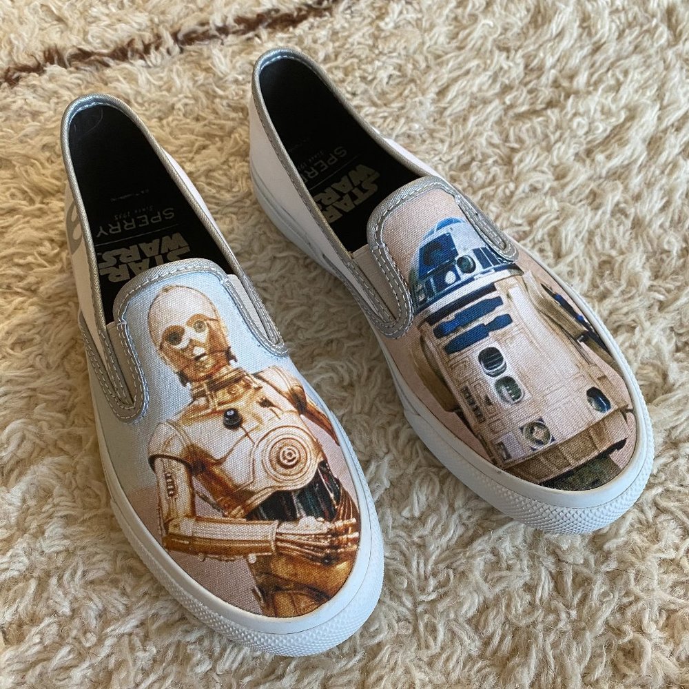 SPERRY STAR WARS CLOUDS DROIDS SLIP ON LIMITED EDITION SHOES MENS 4 NEW
